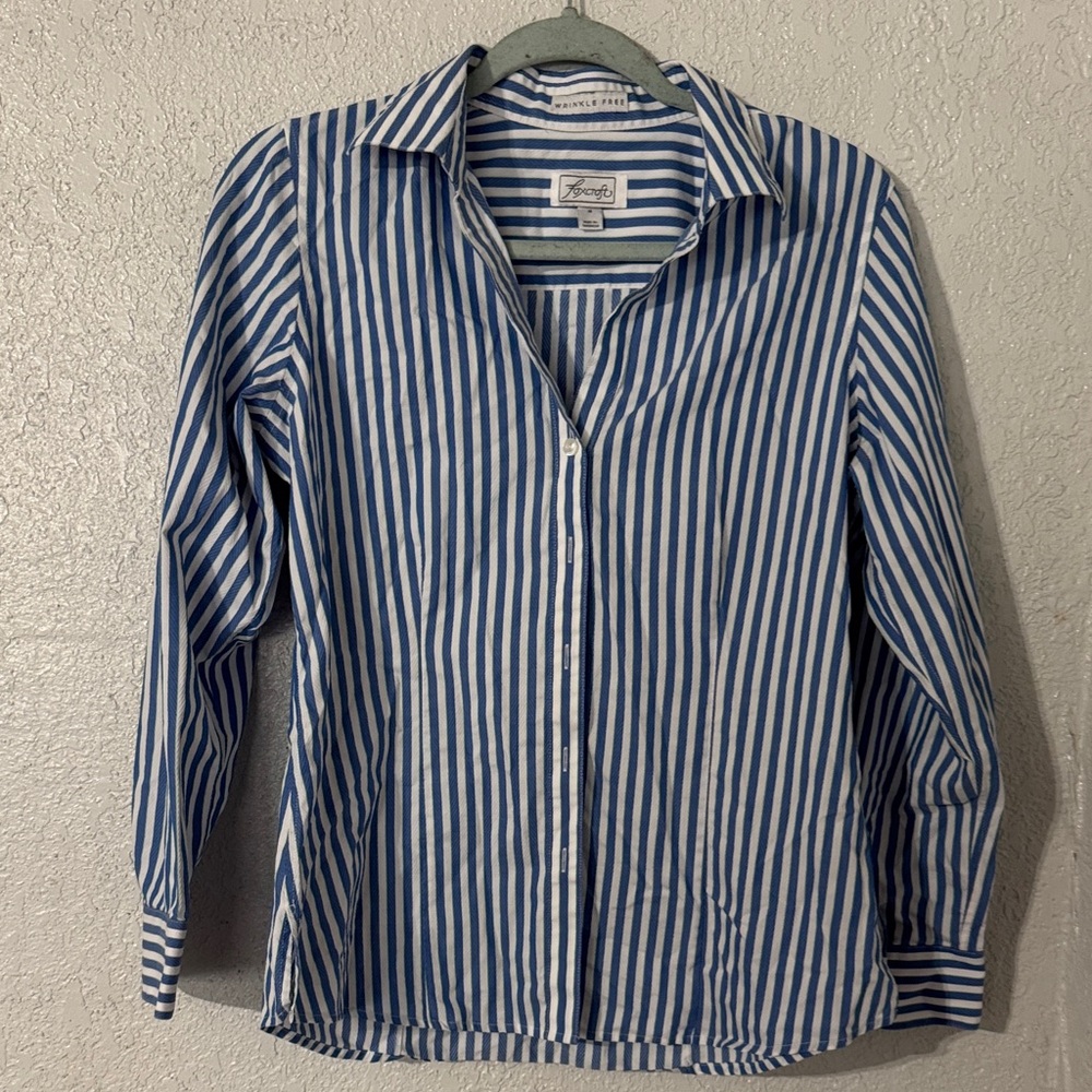 Brooks Brothers Navy and White Striped Shirt